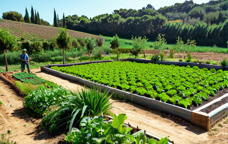 친환경 농업 기술 혁신 - Precision Agriculture in Alentejo**

"Aerial view of a modern farm in the Alentejo region of Portuga...