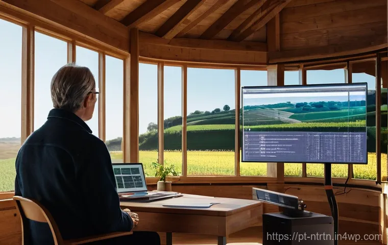 농업의 디지털화와 그 사회적 영향 - **Prompt:** A Portuguese female farmer in her 30s, wearing casual yet practical farm attire (jeans, ...