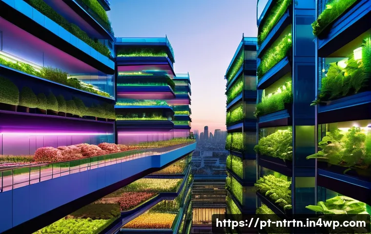 수직 농업의 경제적 가능성 - **Urban Oasis: Futuristic Vertical Farm Integrated into a Cityscape**
"A stunning aerial view of...